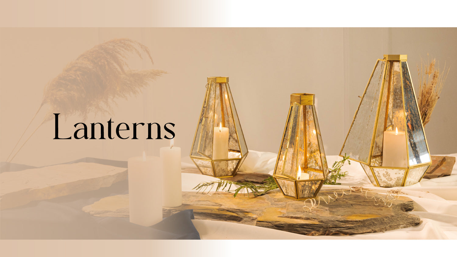 Brass Fairy Light Lanterns