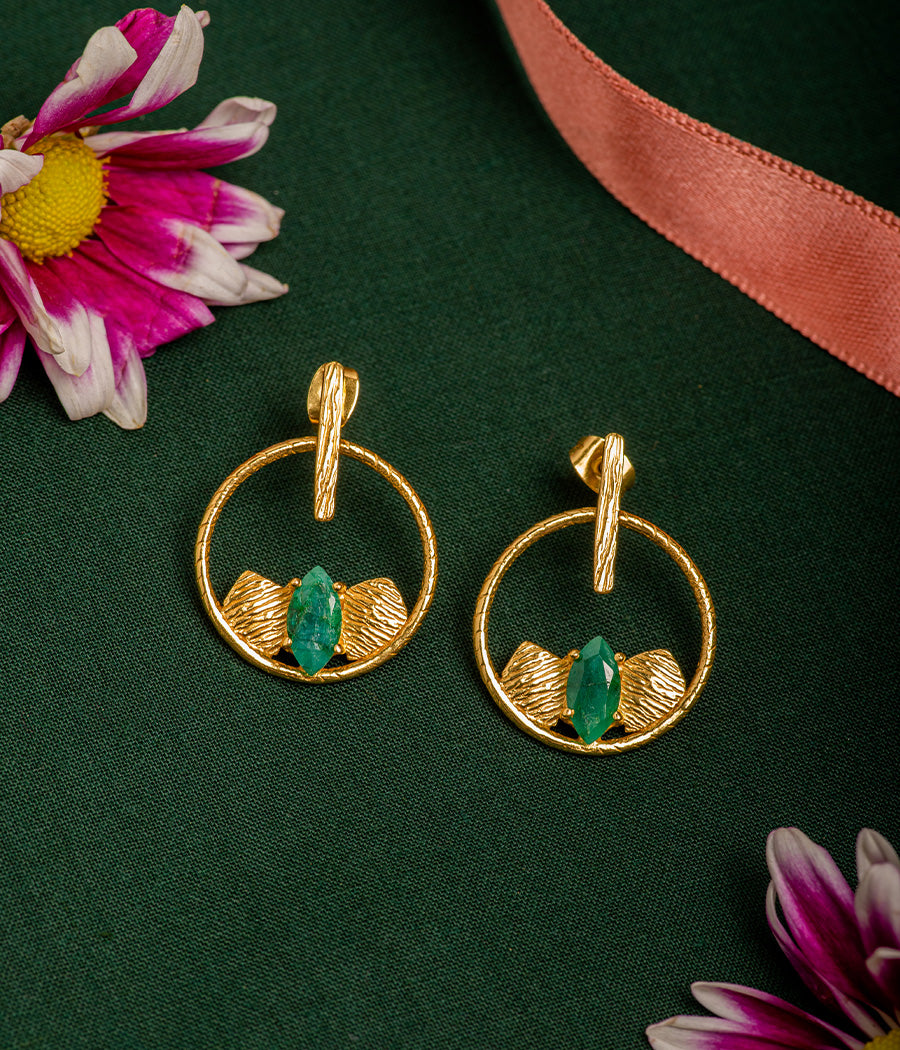 Buy emerald earrings on sale online