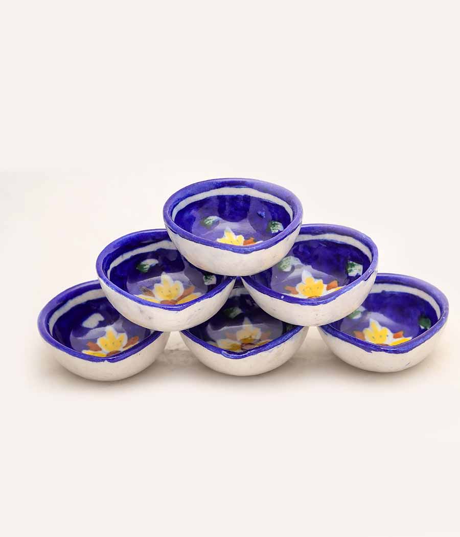 Traditional Handmade Decorative Diya - Set of 6