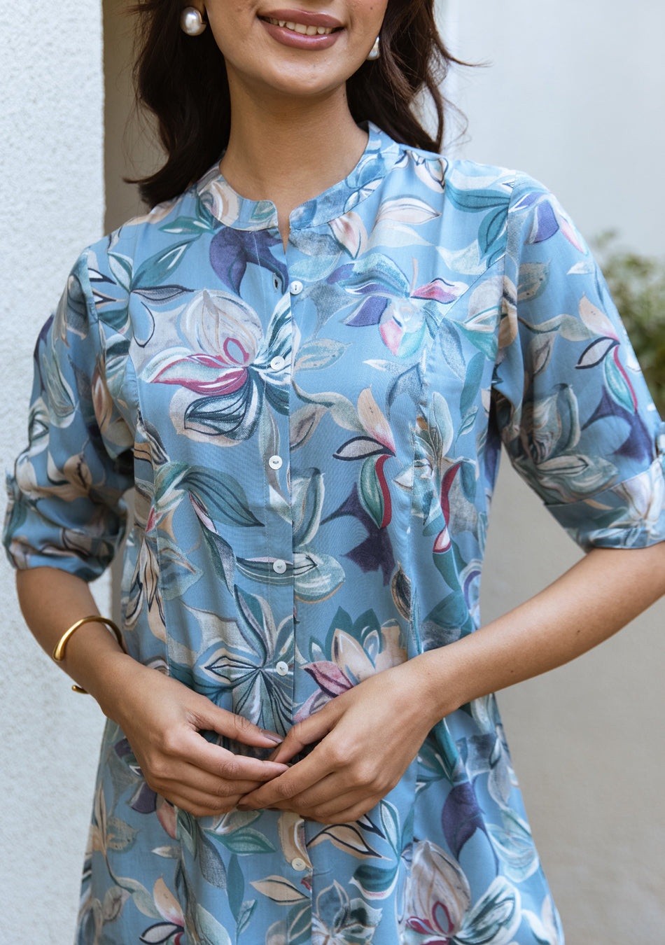 Periwinkle Floral Top