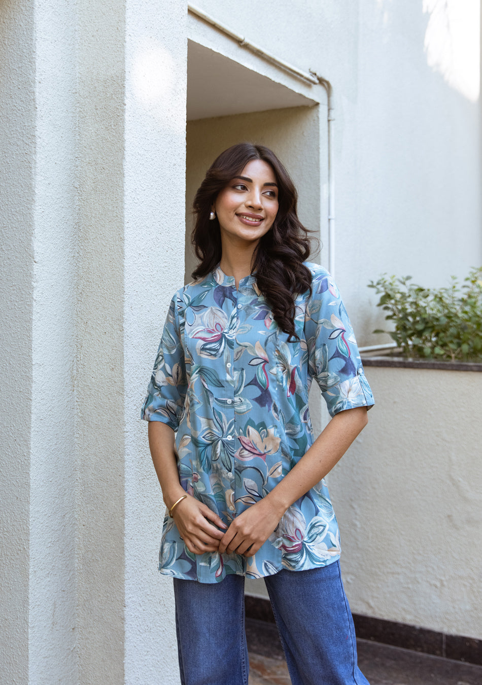 Periwinkle Floral Top