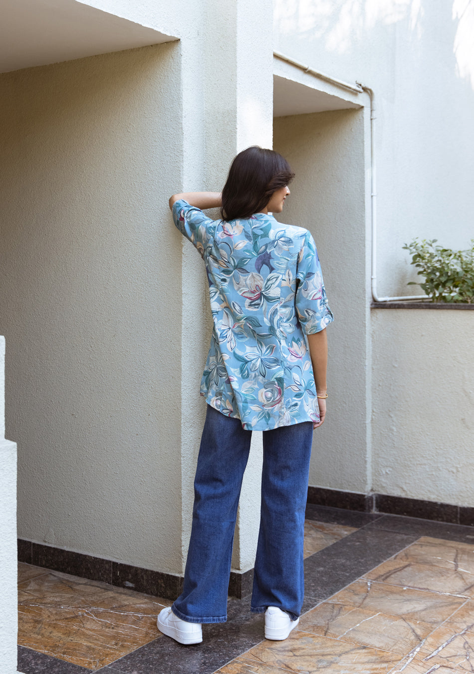 Periwinkle Floral Top