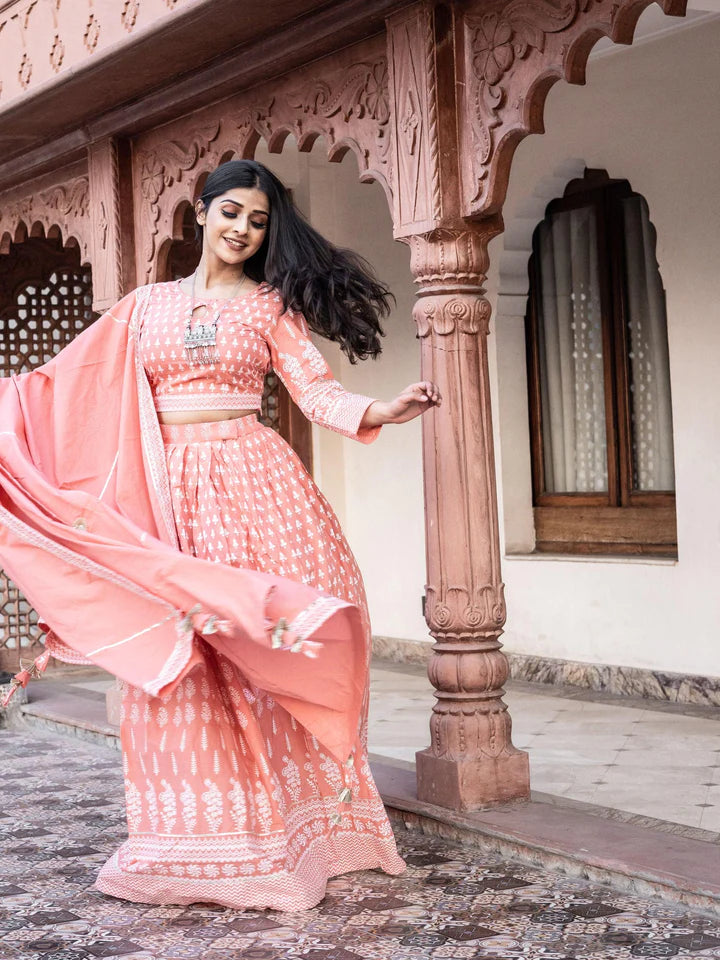 Shocking Pink Lehenga Choli with Long Jacket – Roop Sari Palace