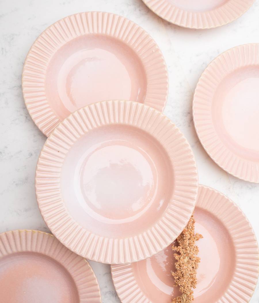 Coral Pasta Plates