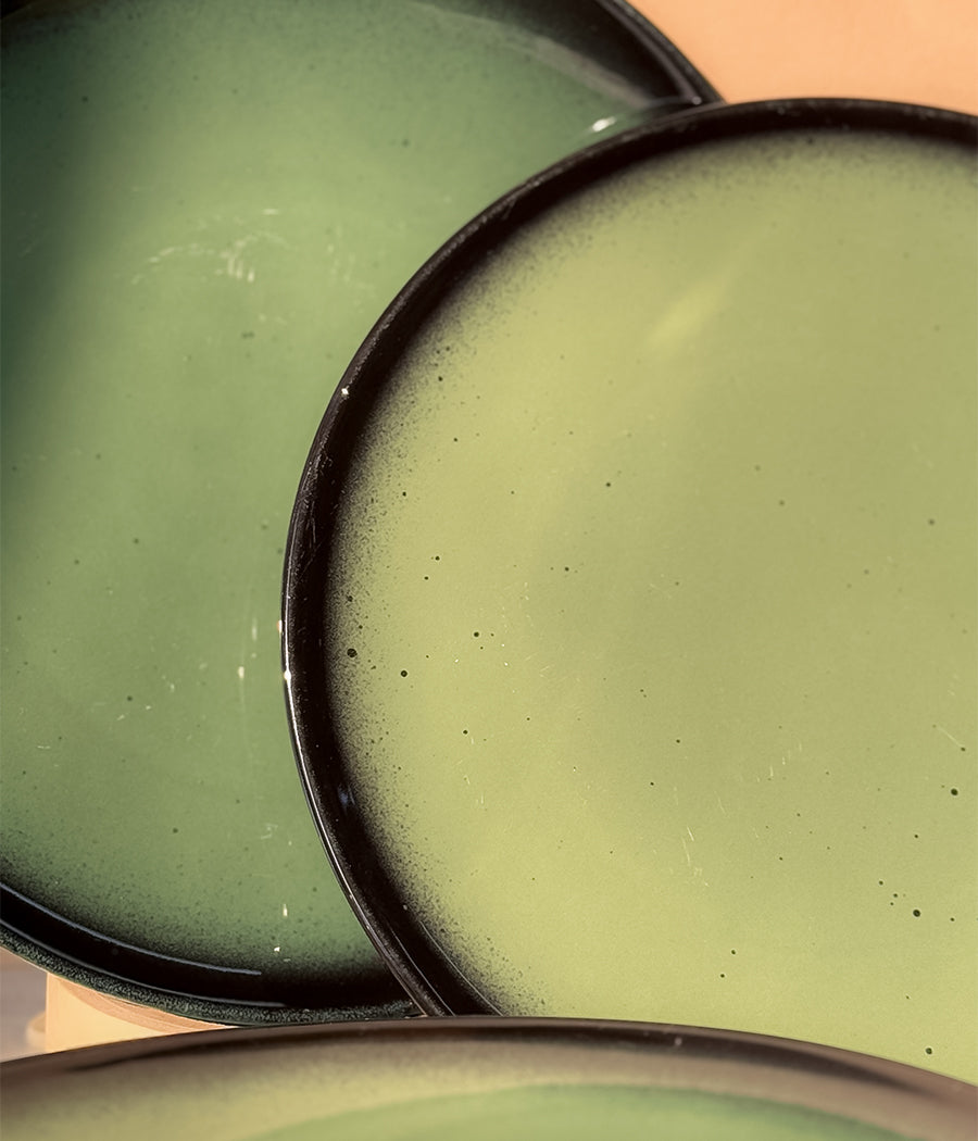 Green Oblong Dinner Plates