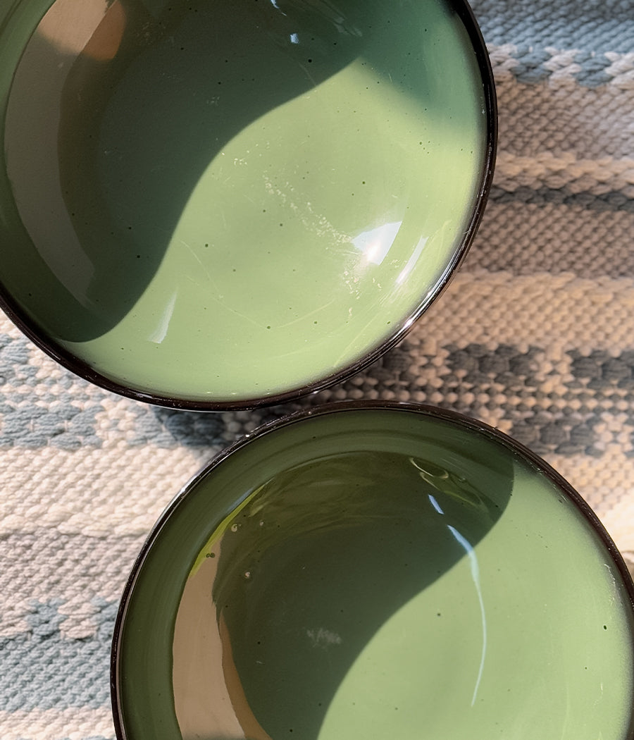 Green Oblong Serving Bowls