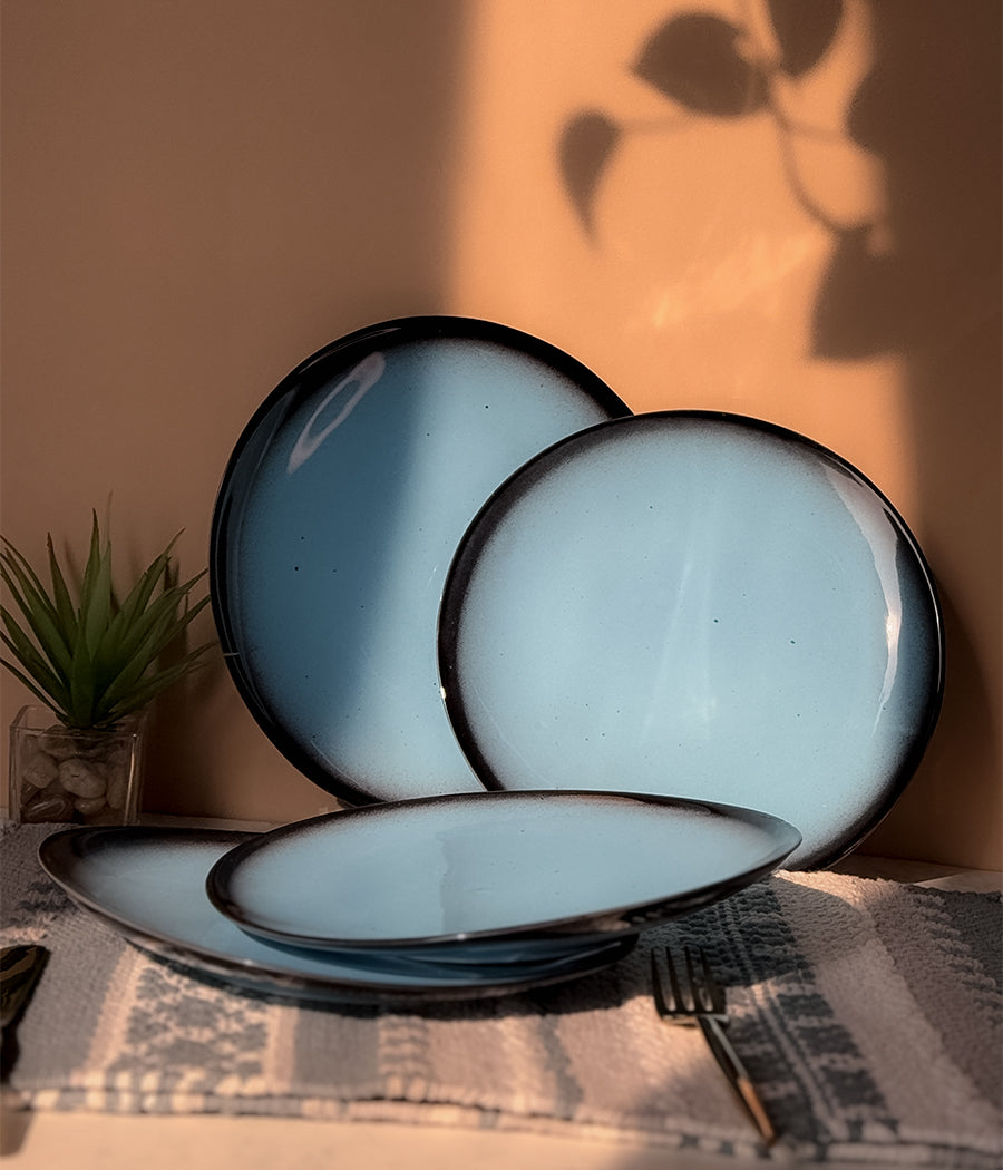 Blue Oblong Dinner Plates