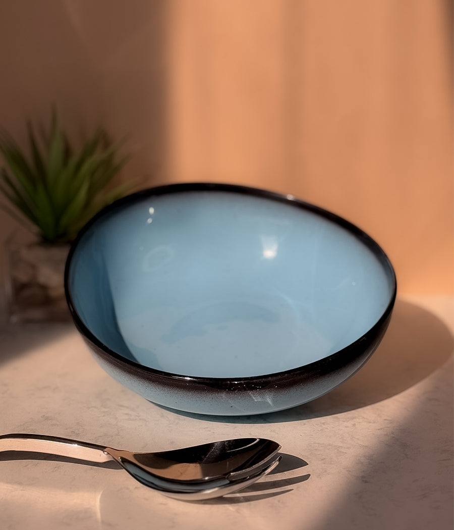 Blue Oblong Serving Bowls