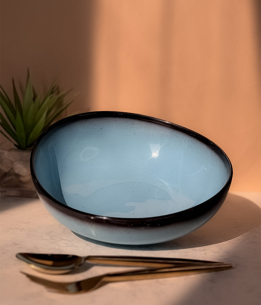 Blue Oblong Serving Bowls