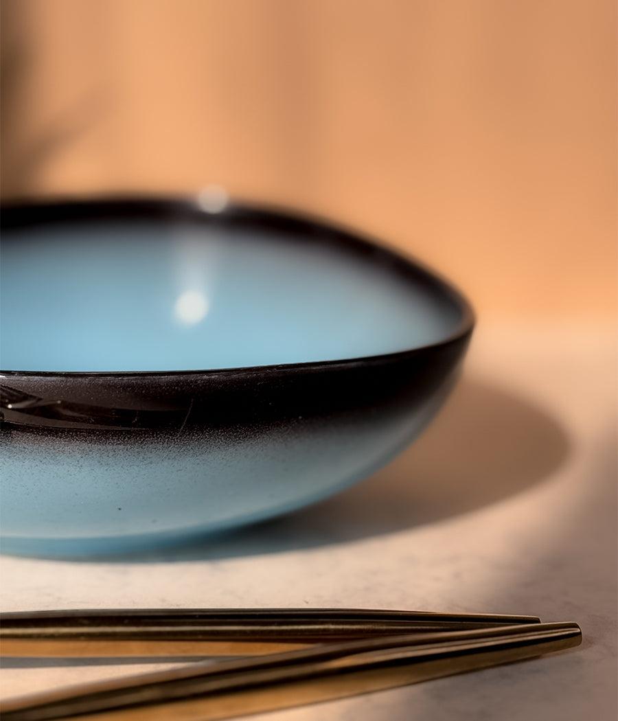 Blue Oblong Serving Bowls