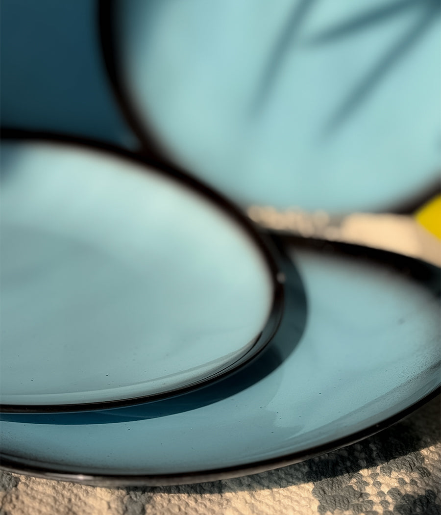 Blue Oblong Dinner Plates