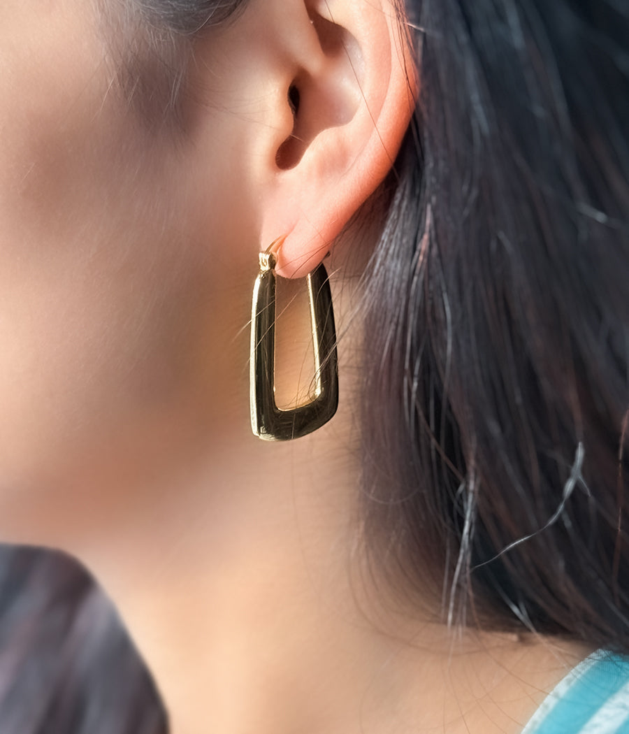 Modern Arch Hoops Earrings