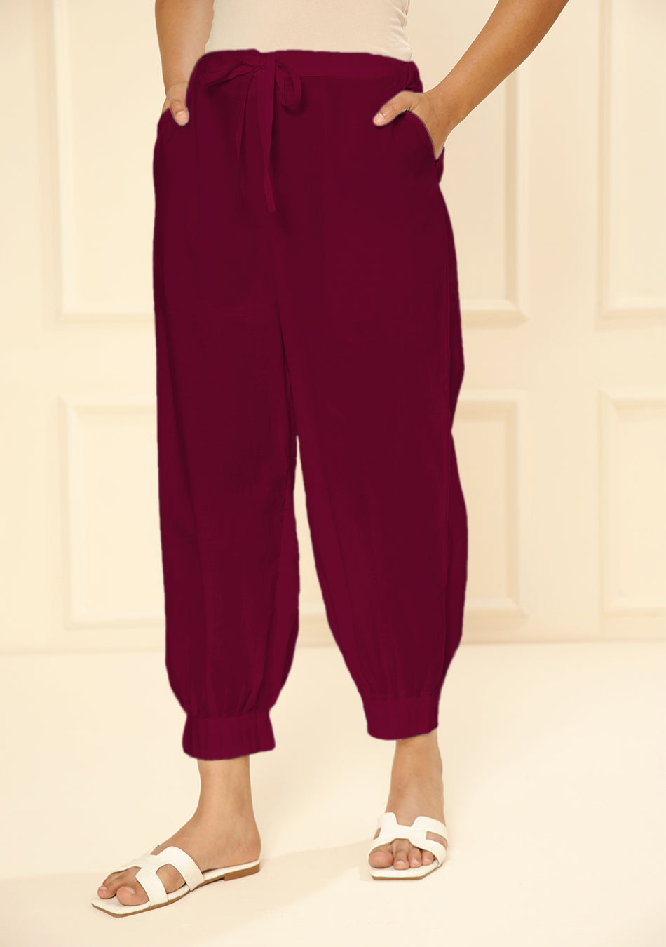 Maroon Pintex Afghani pant