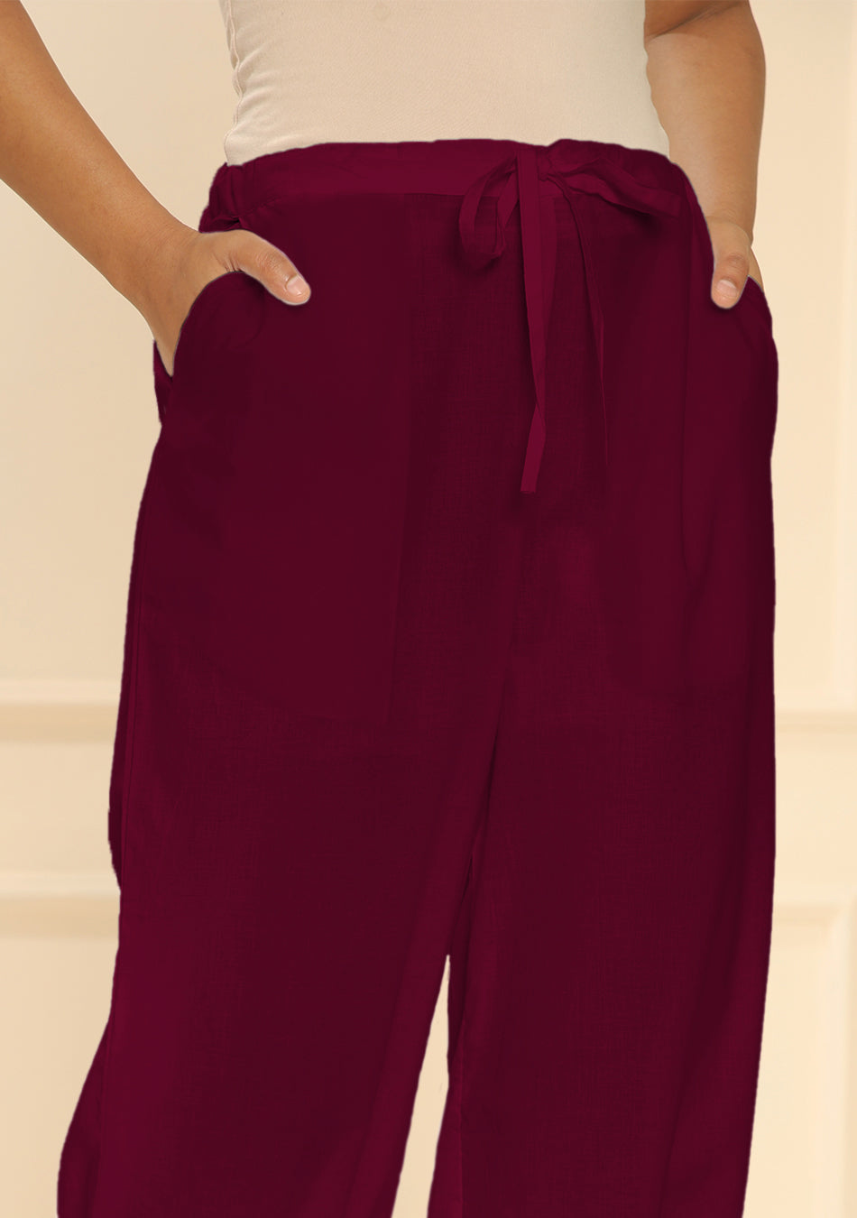 Maroon Pintex Afghani pant