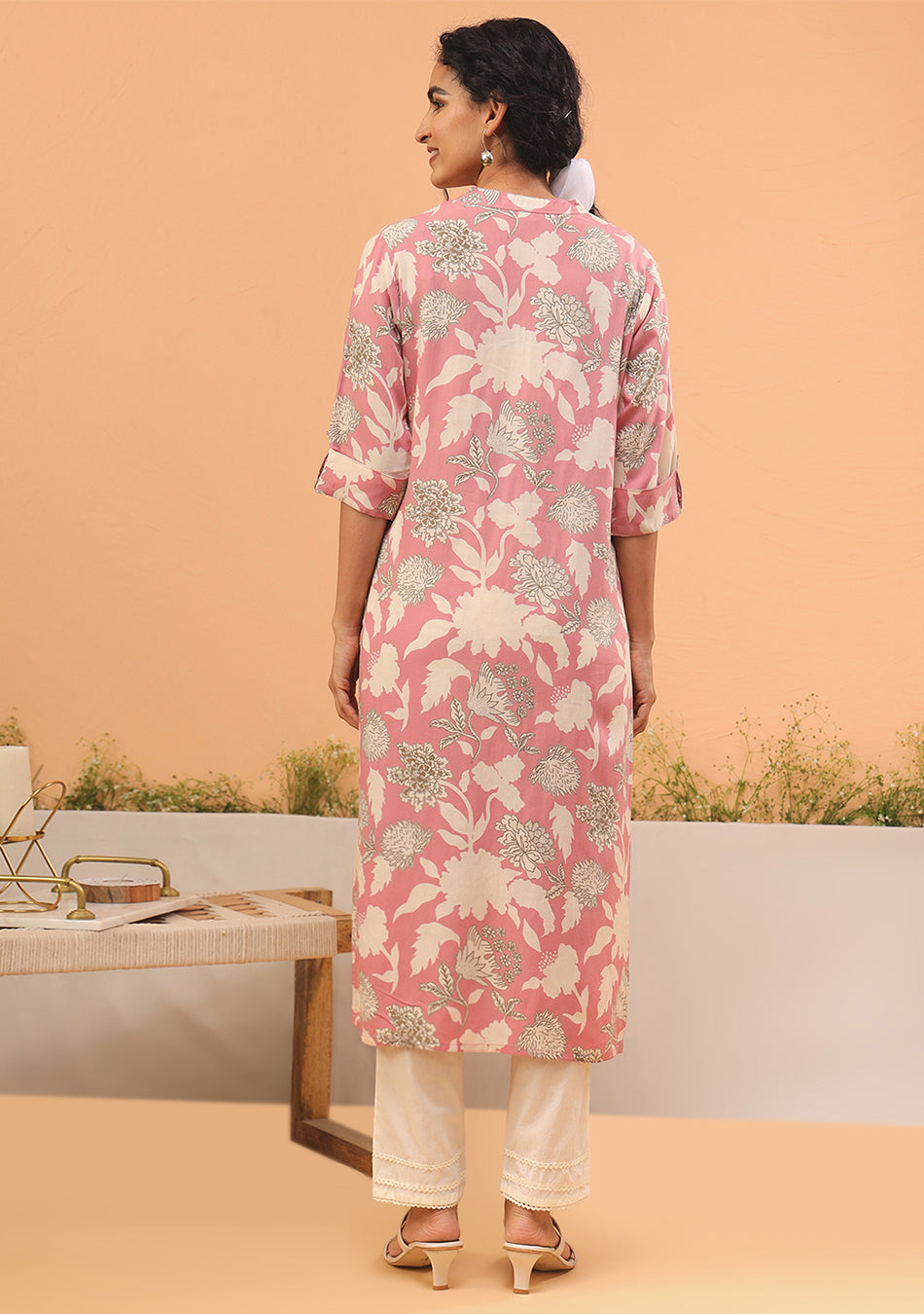 Blush Floral Elegance Kurta