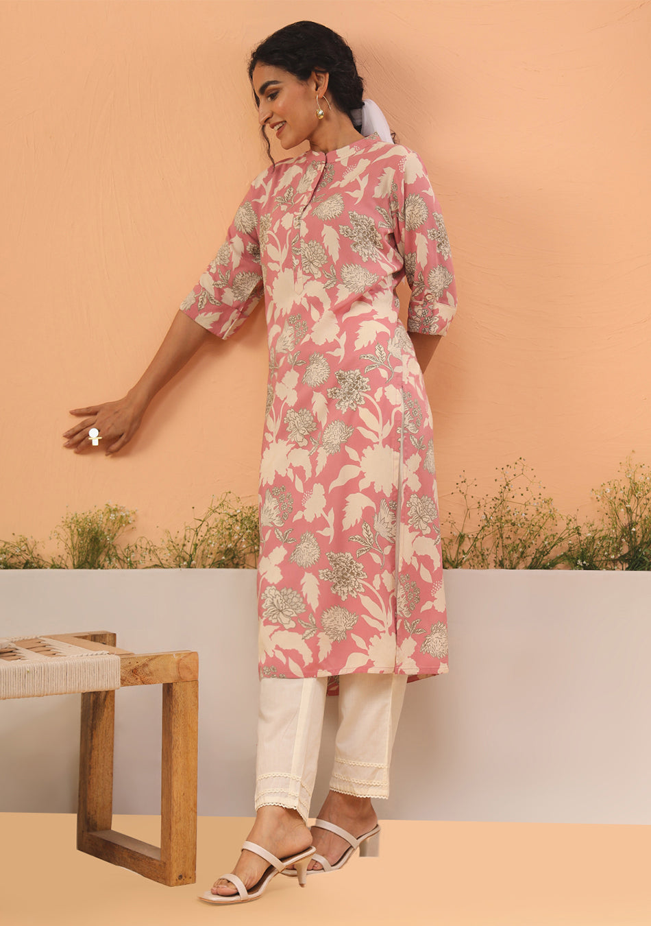 Blush Floral Elegance Kurta