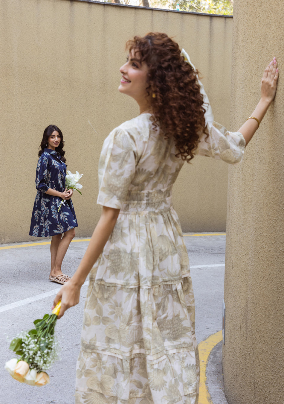 Sapphire Leafy Dress