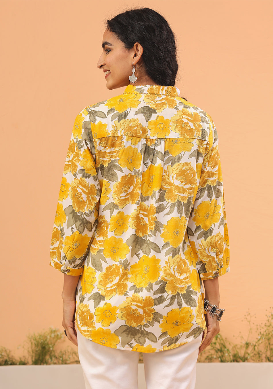 Sunshine Floral Pleated Top