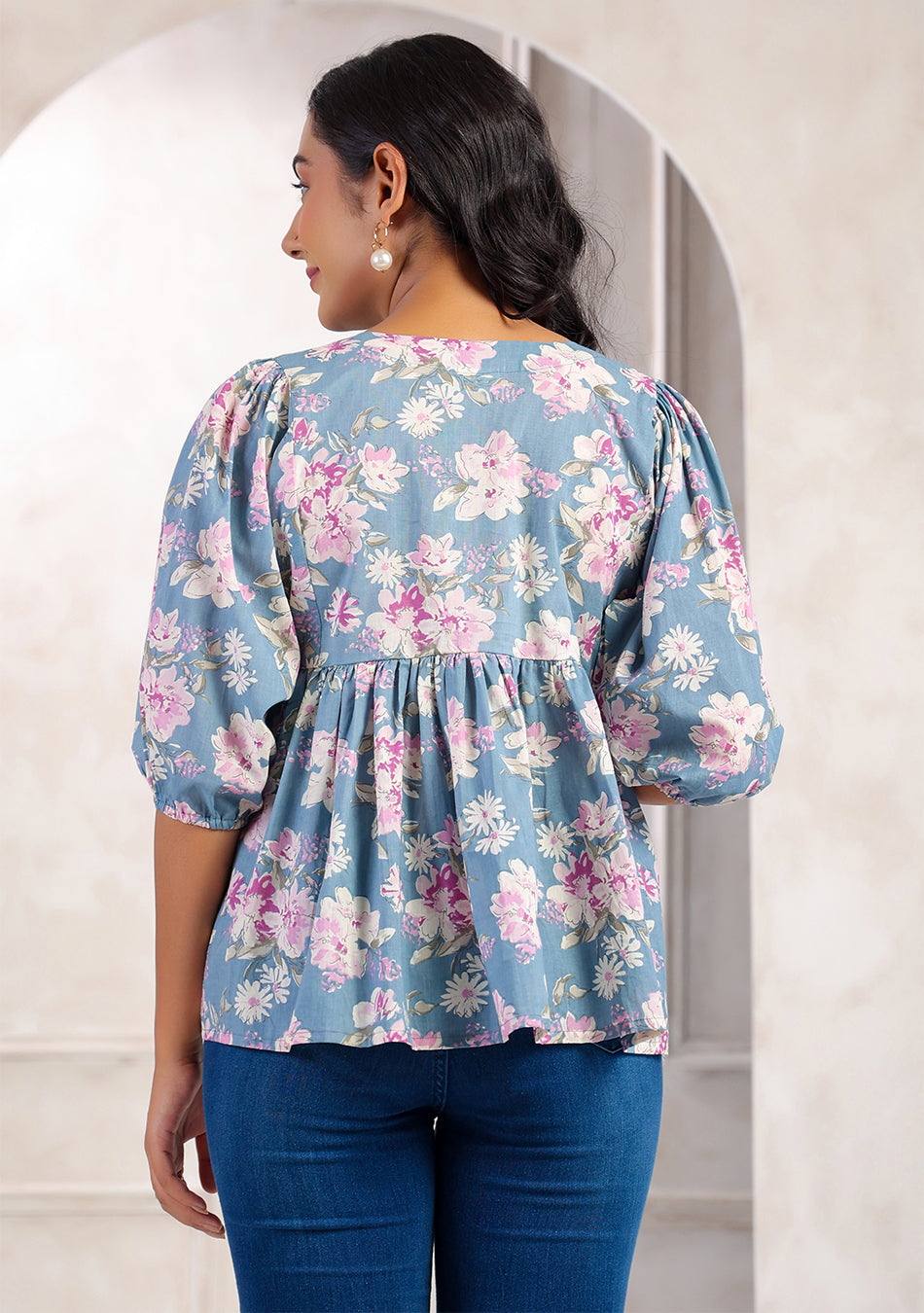 Blossom String Peplum Top