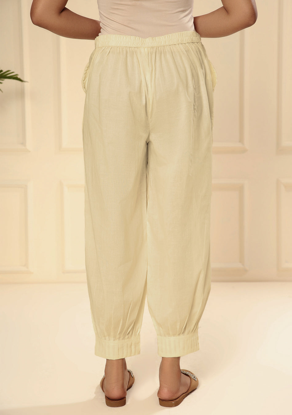 BEIGE AFGHANI PANT WITH PINTEX