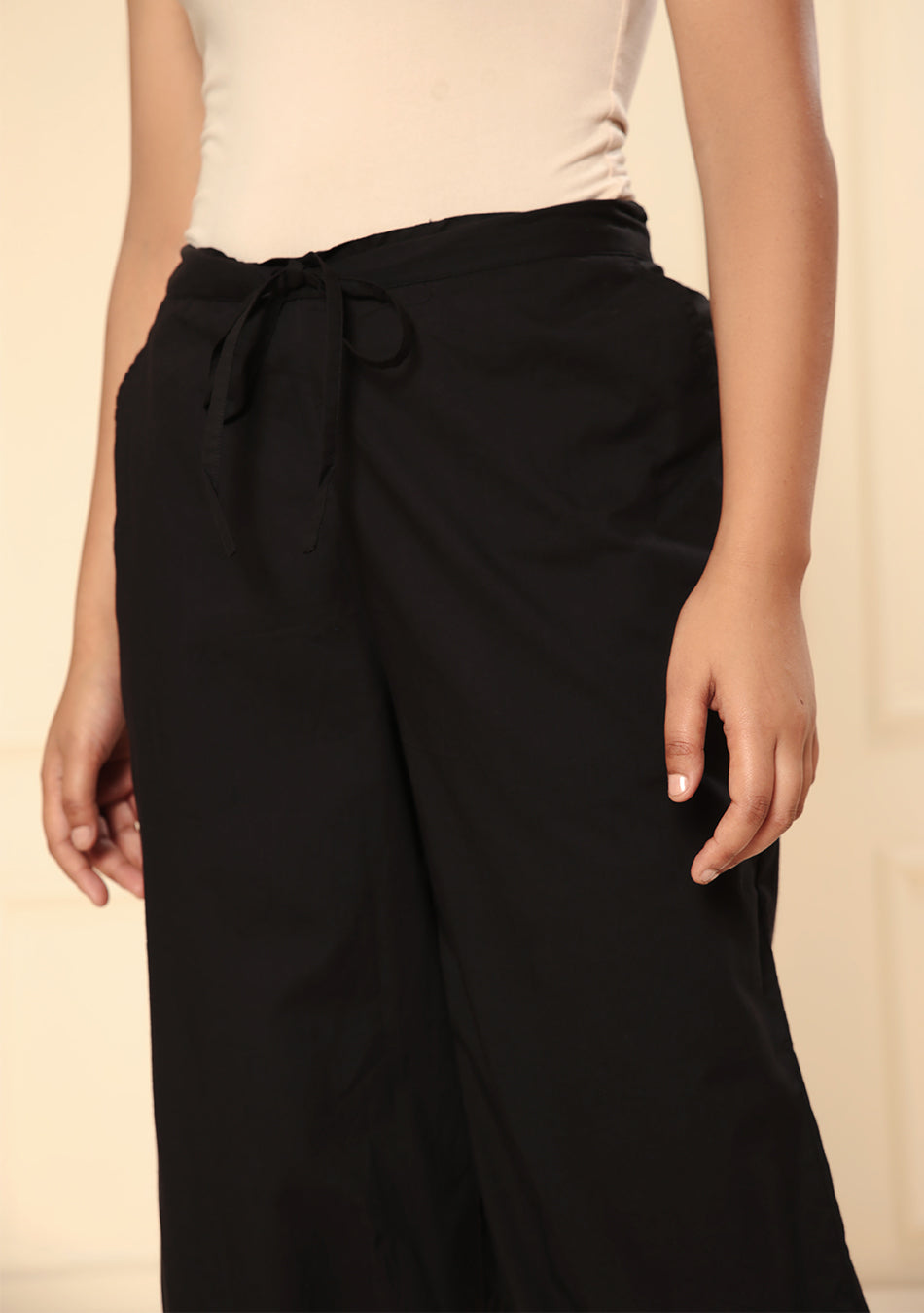 Black Afghani pant with pintex