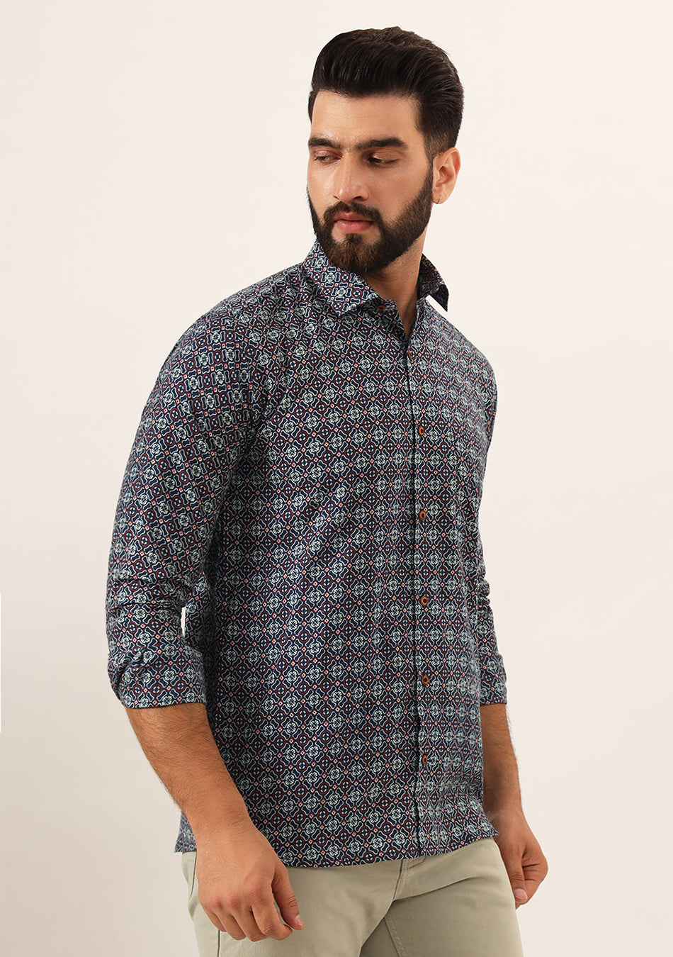 MultiColor Printed Pure Cotton Regular Fit Casual Shirt