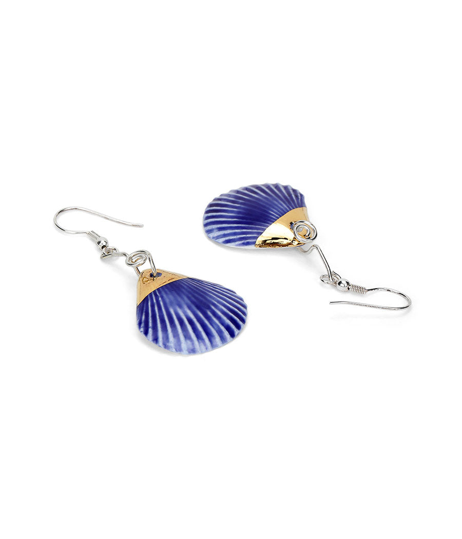 Cerulean Shell Elegance Earrings