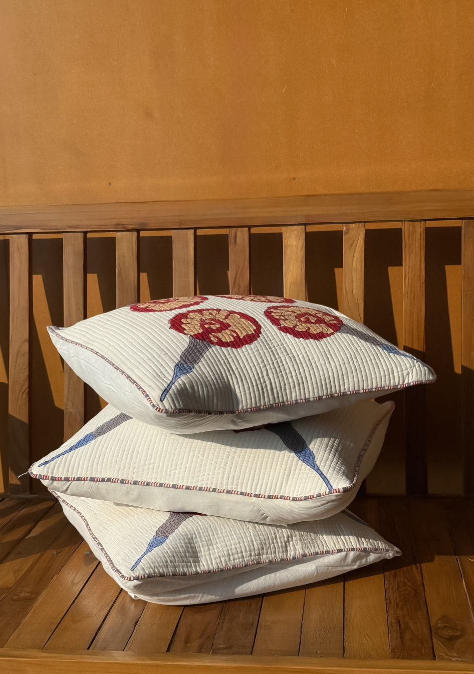 Red Dandelions Cushion Cover