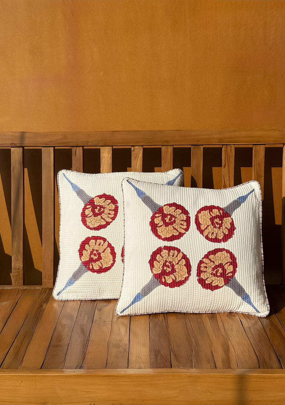 Red Dandelions Cushion Cover