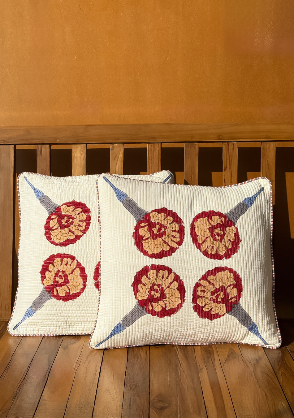 Red Dandelions Cushion Cover