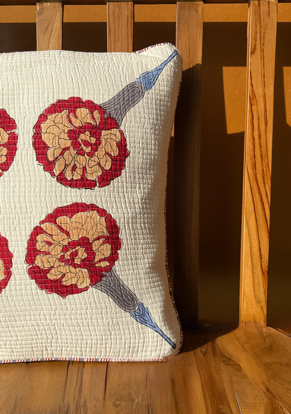 Red Dandelions Cushion Cover