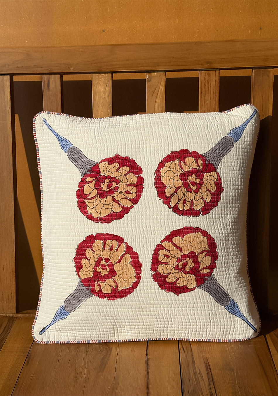 Red Dandelions Cushion Cover