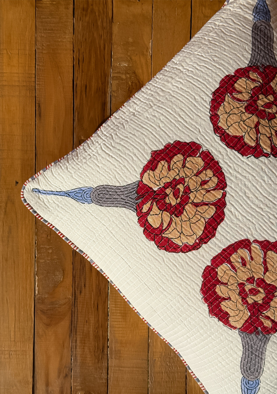 Red Dandelions Cushion Cover