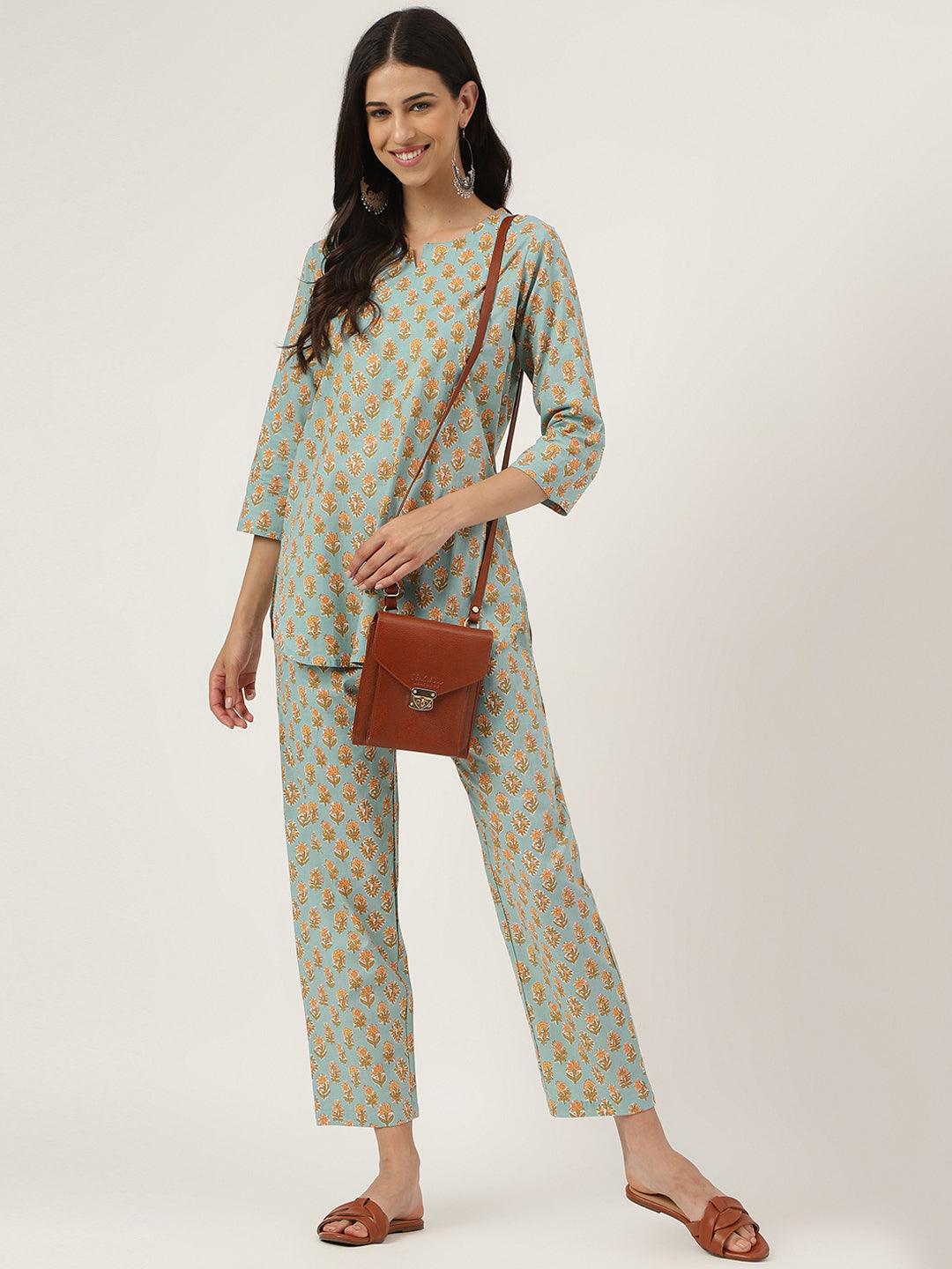 Light Green Printed Loungewear/Nightwear