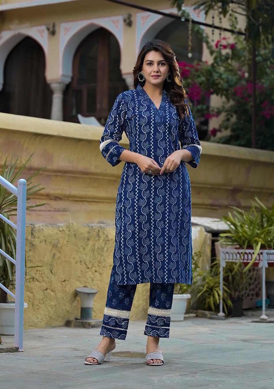 Indigo DABU PRINT SUIT SET