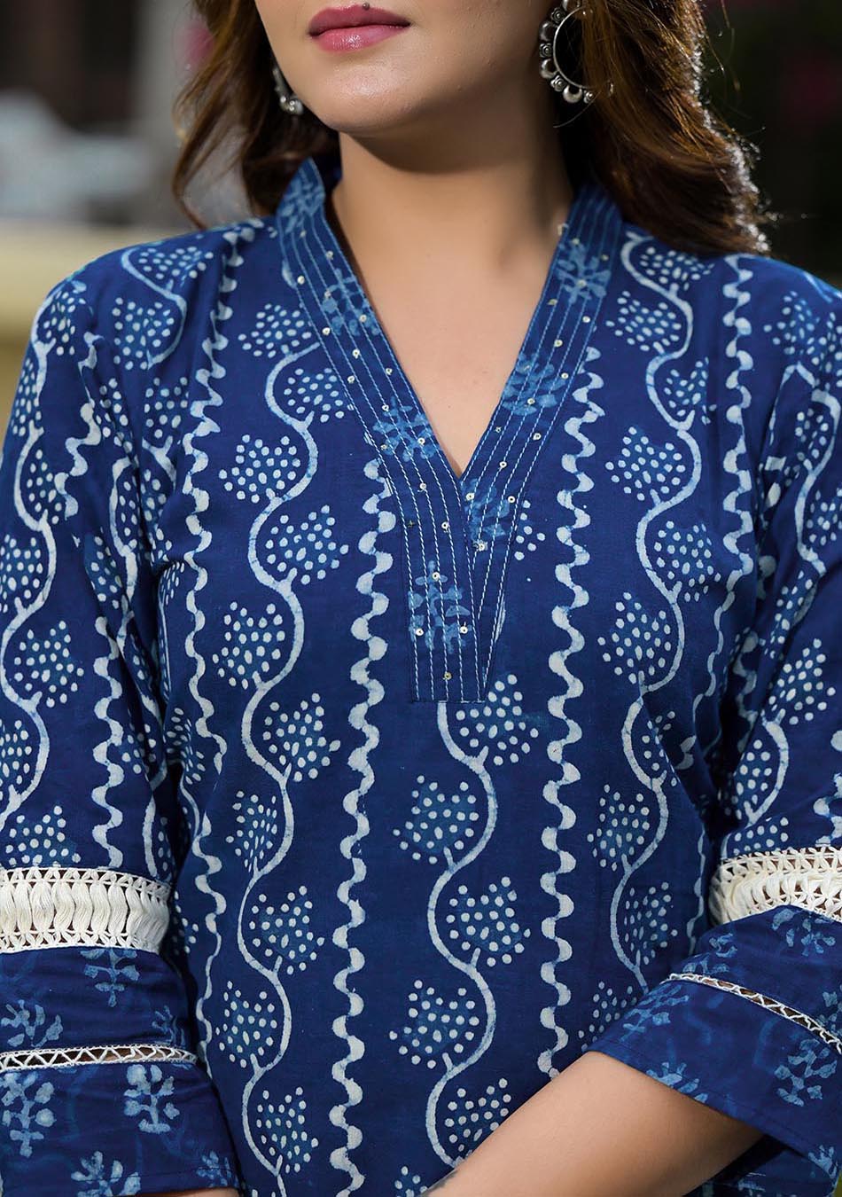 Indigo DABU PRINT SUIT SET