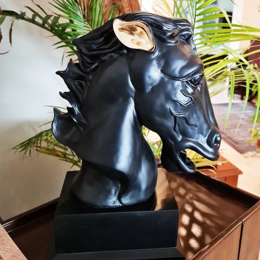 Majestic Stallion Head Sculpture