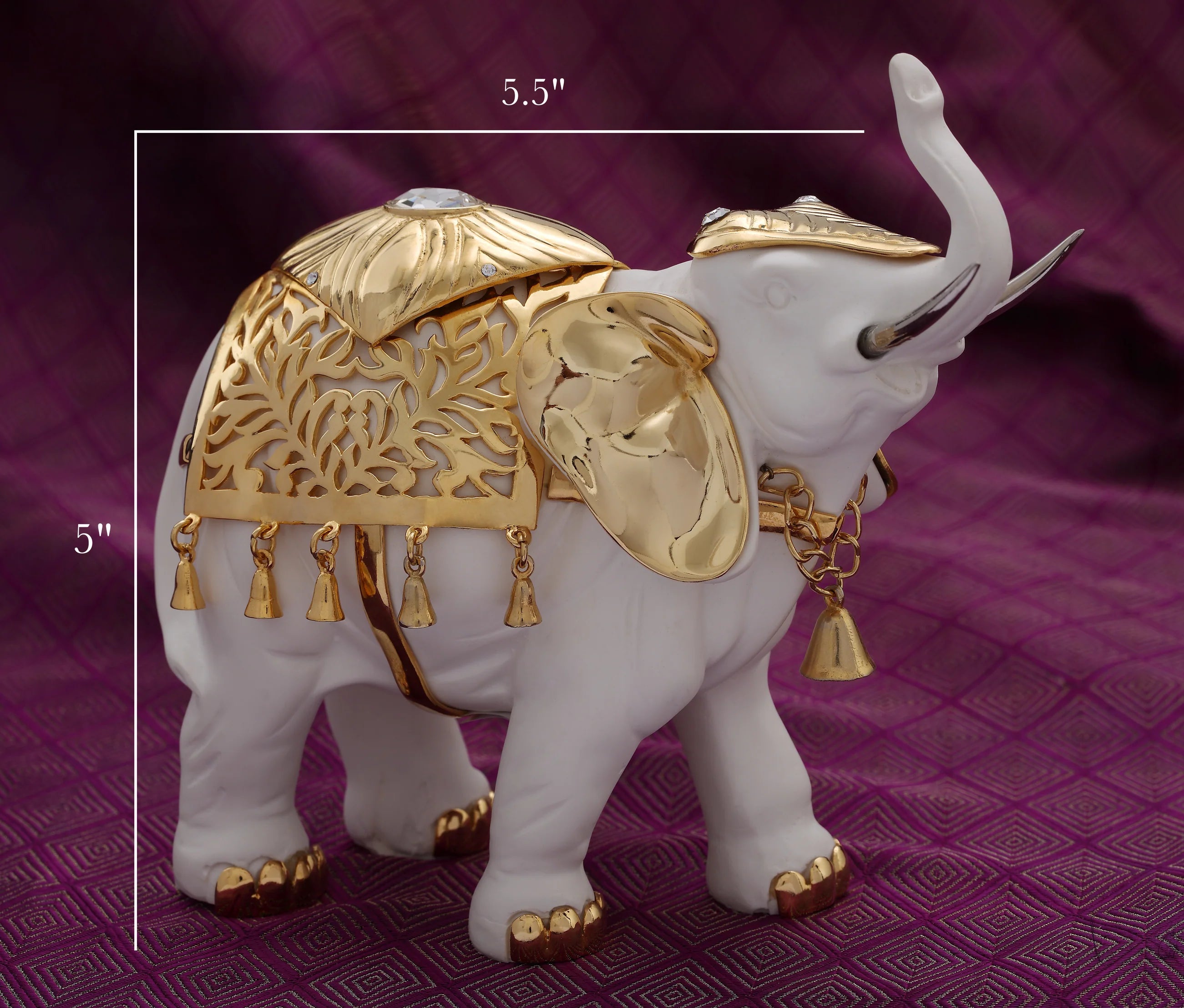 Gilded Elephant Figurine