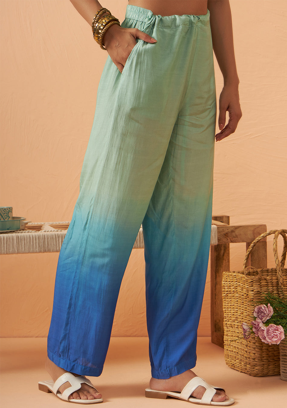 Aqua Sky Muslin Co-ord Set