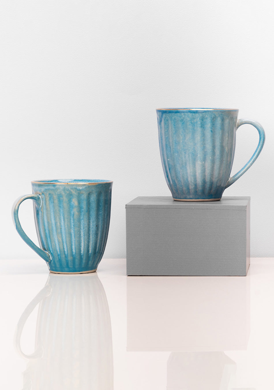 Cerulean Warbler Ceramic Mugs Set