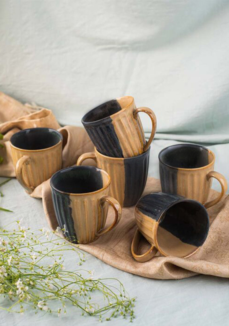 Sparrow Mugs - Set of 6