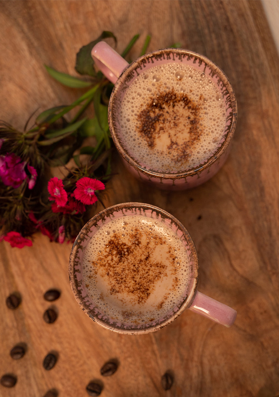 Rosy Finch Pink Ceramic Mugs Set