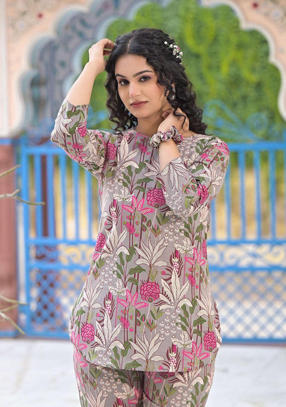 Blush Garden Night Suit