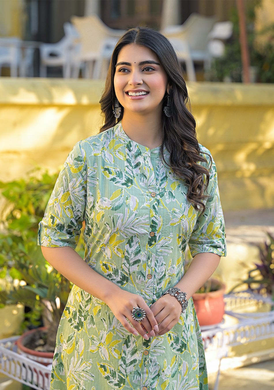 Lime Meadow Kurta