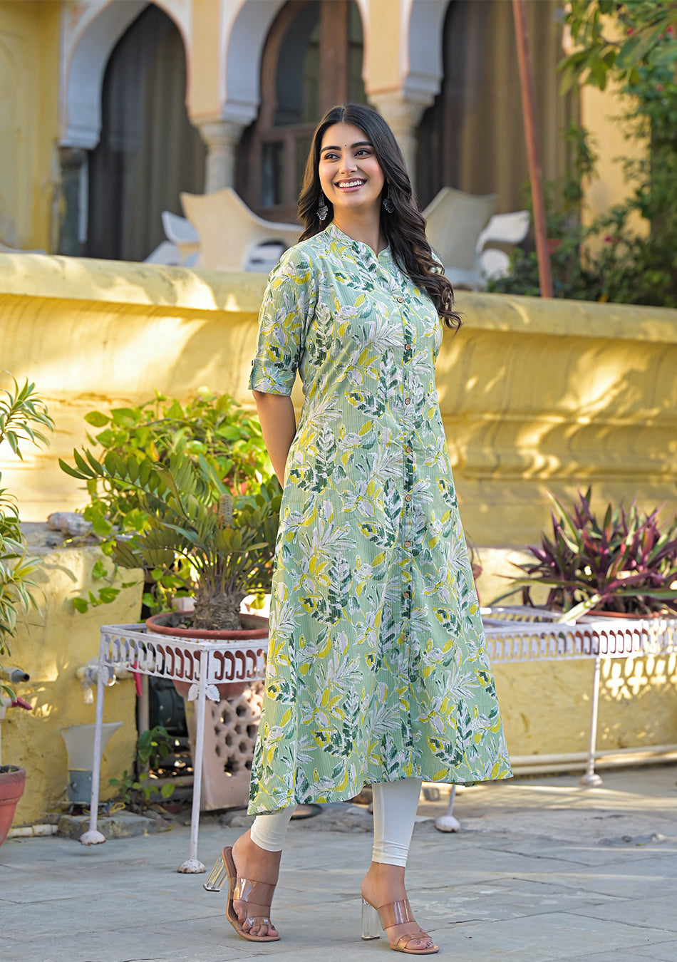 Lime Meadow Kurta