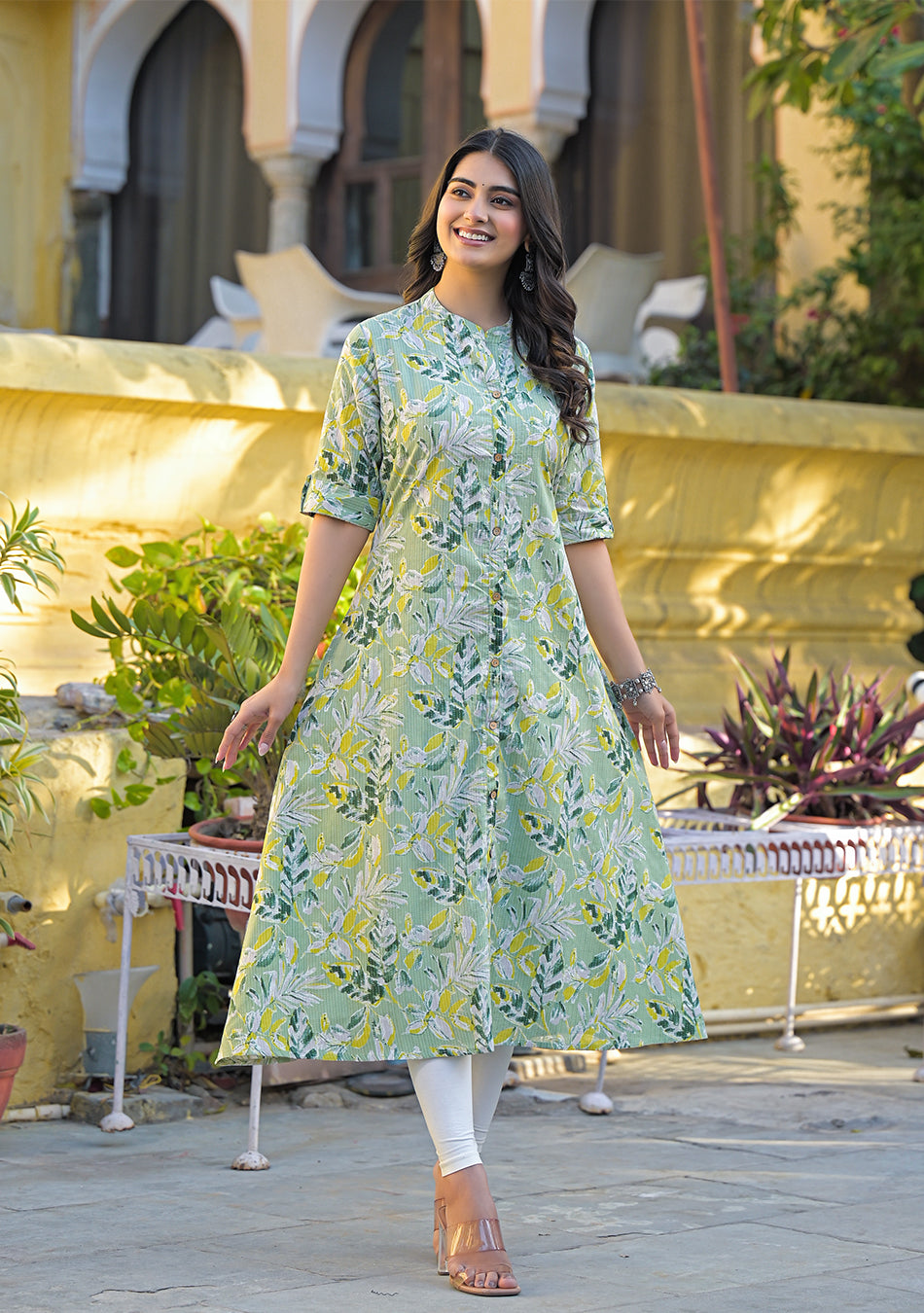 Lime Meadow Kurta