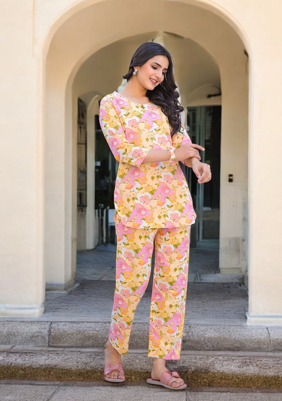 Pastel Garden Night Suit