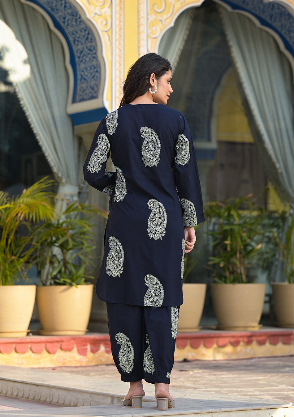 PAISLEY HANDBLOCK WITH CUFFED HEM PANT SET