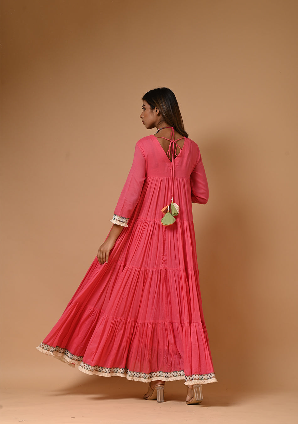 Buy Dark Pink off Shoulder Ball Gown Online in India - Etsy