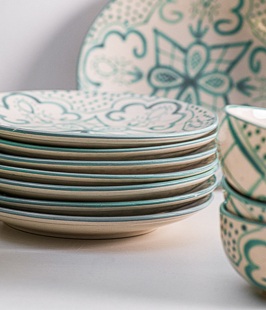 Aquamarine Mandala Dinnerset - Set of 28